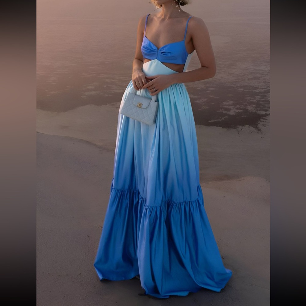 Blue Cutout Maxi dress